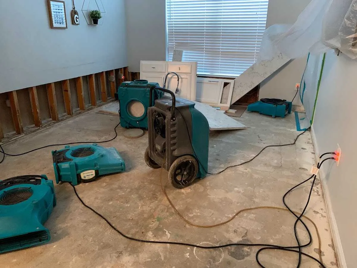 Dehumidifier in flood-cut room for Water Extraction & Removal in Manasquan